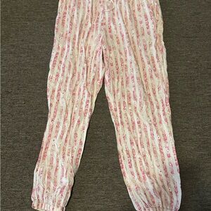 PINK Victoria's Secret Floral Striped Pajama Pants